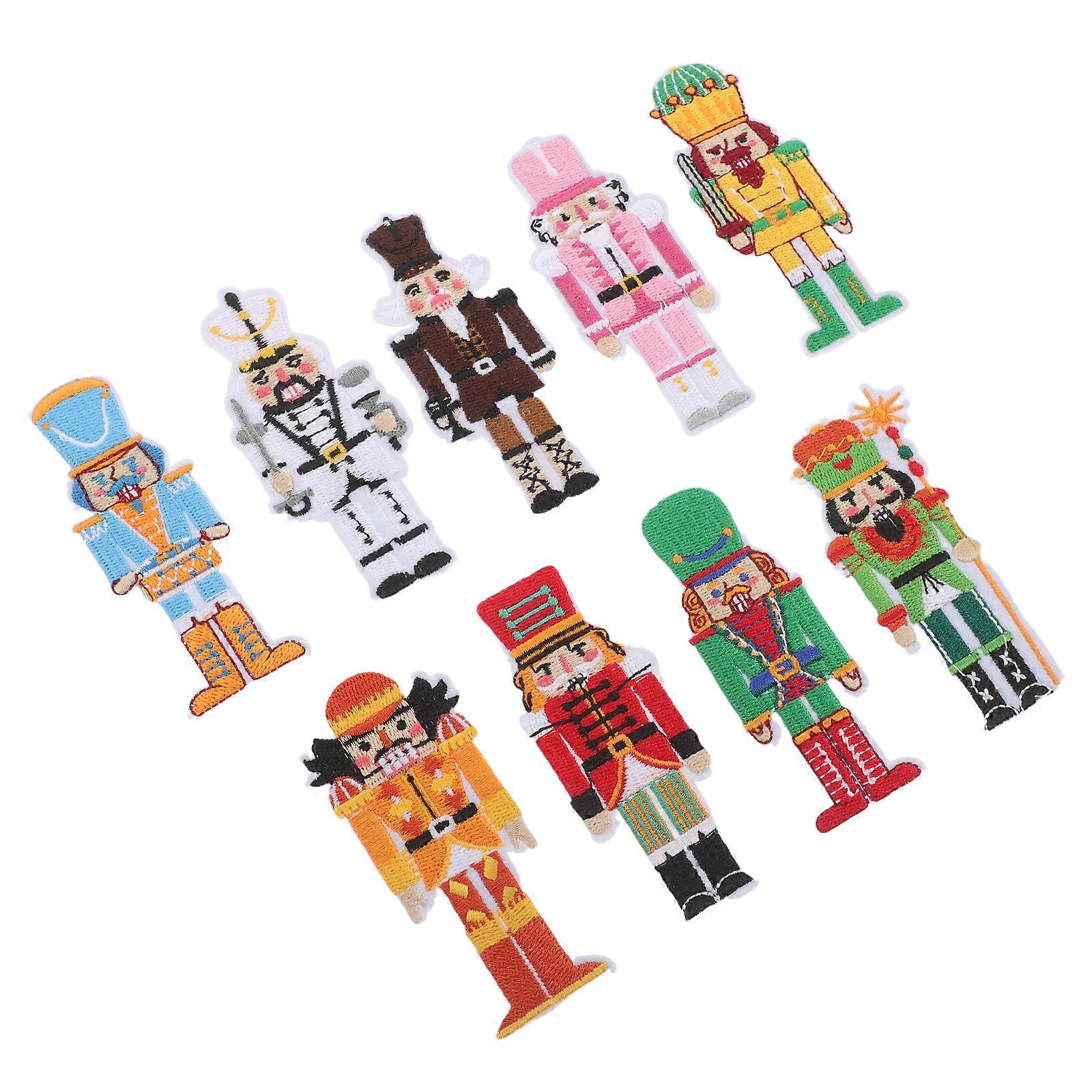 Holiday Nutcracker Soldier Patch Embroidered Iron on Applique 36Pcs