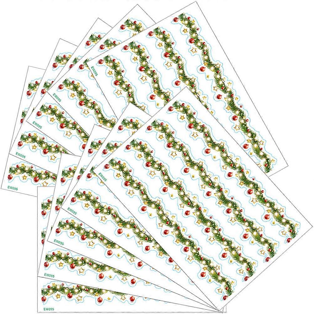 Self-Adhesive Christmas Bulletin Board Border For Classroom Activities 30X20CM Multi Decorative 50 Sheets