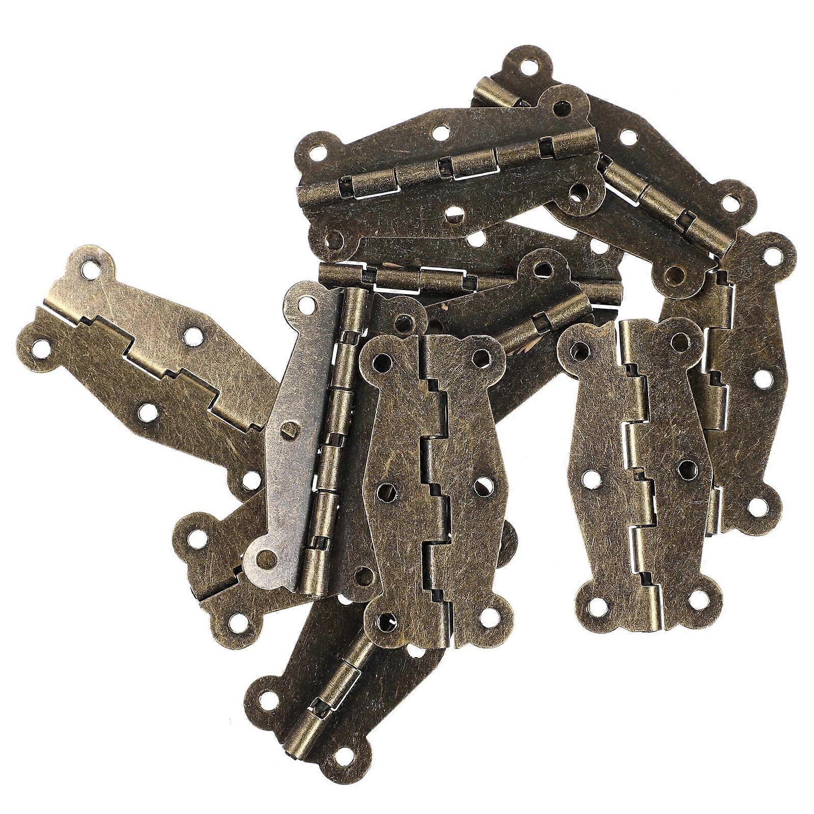 Retro Butt Hinges 60 Pcs For Jewelry Box And Toolbox Vintage Style Furniture Support Easy To Install