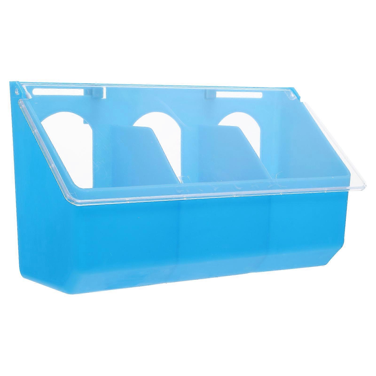 Plastic Quail Feeder Rectangular Shape For Birds Outdoor Use 24X14X9CM Feeding Birds 2Pcs