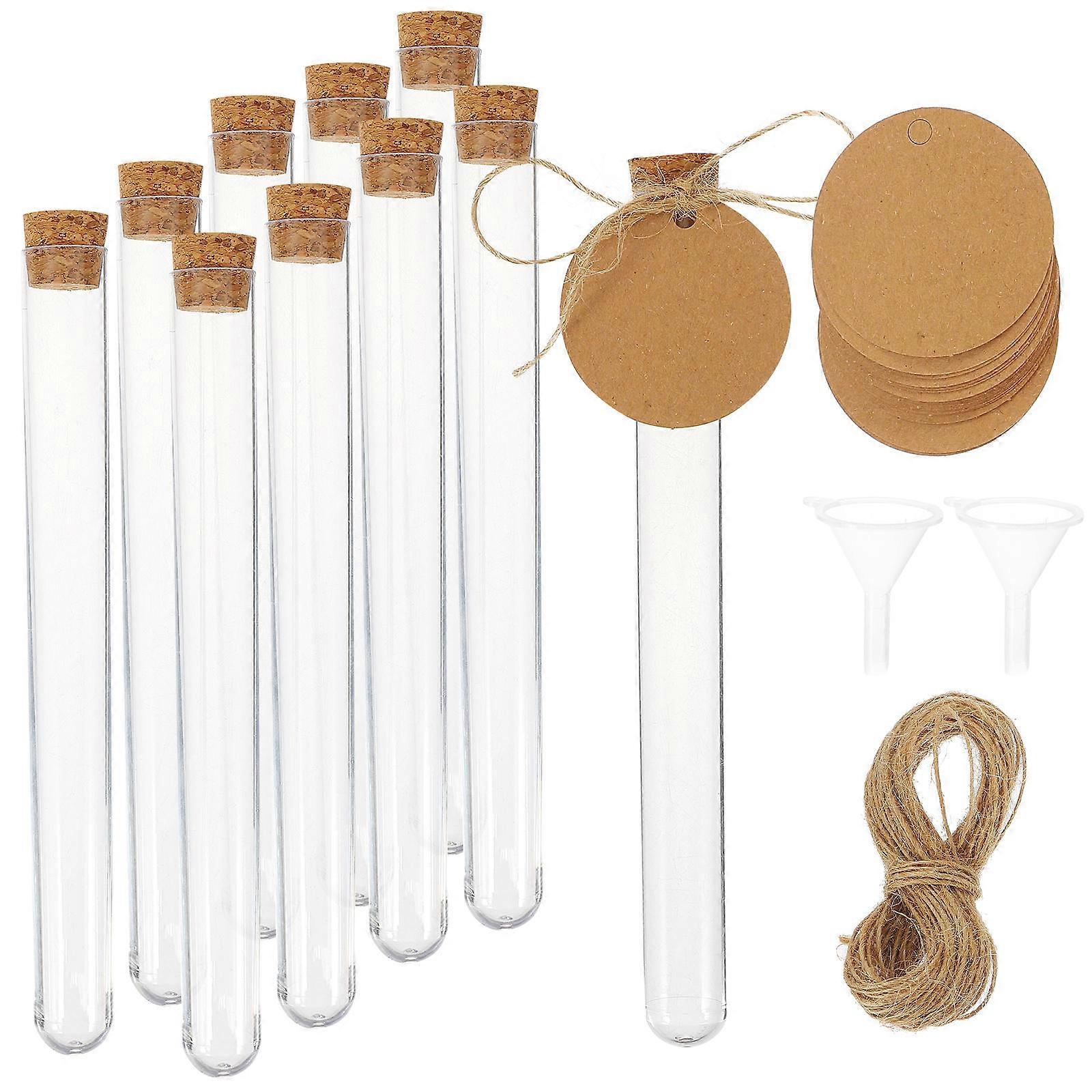 Test Tubes with Cork Stoppers Clear Test Tubes for Storage 5Sets