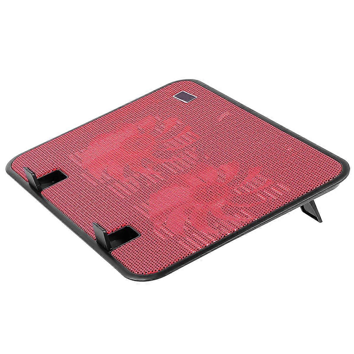 Laptop Cooling Silent Notebook Cooler Portable Silent Cooler Stand Usb Powered High Silent Dual Fan Metal Material Red 14 Inch 1Set