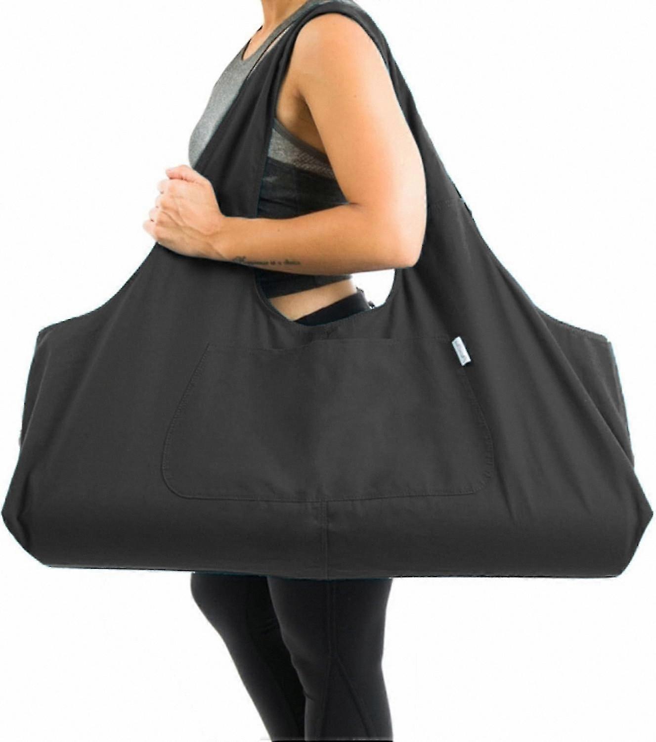Extra Large Yoga Mat Sling Bag with Side Pocket for Easy Transport and Storage