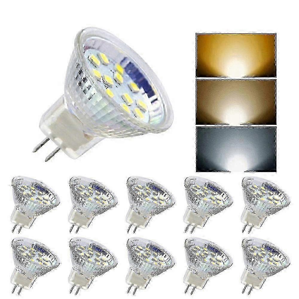 10pcs Mr11 Light Bulbs 3w/5w Ac/dc12v-24v Led Gu4 Bi-pin Base Blubs