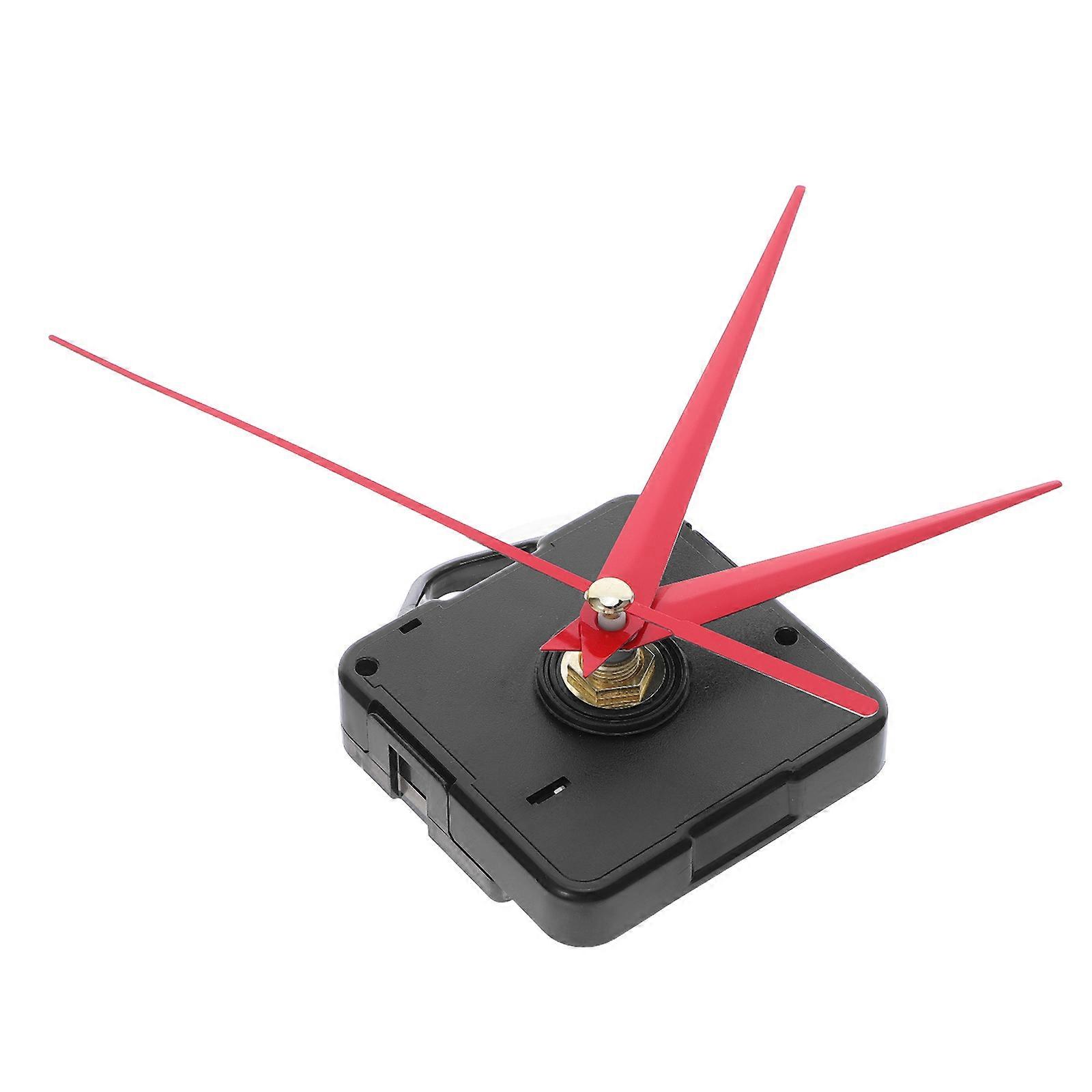 Clock Movement Set with Red Pointers for Home Clock Repair 2Pcs Kit