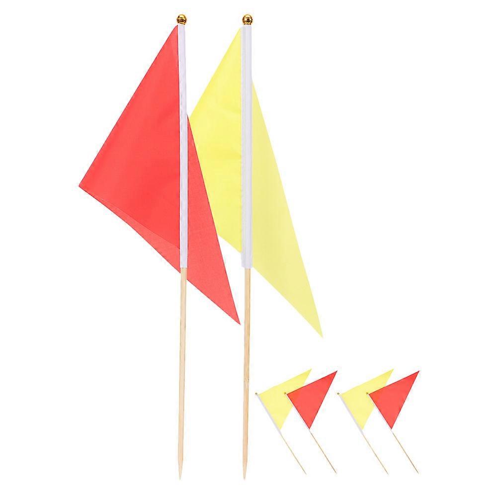 Triangle Flags Yard Marker Flags for Outdoor Use 18 Pieces