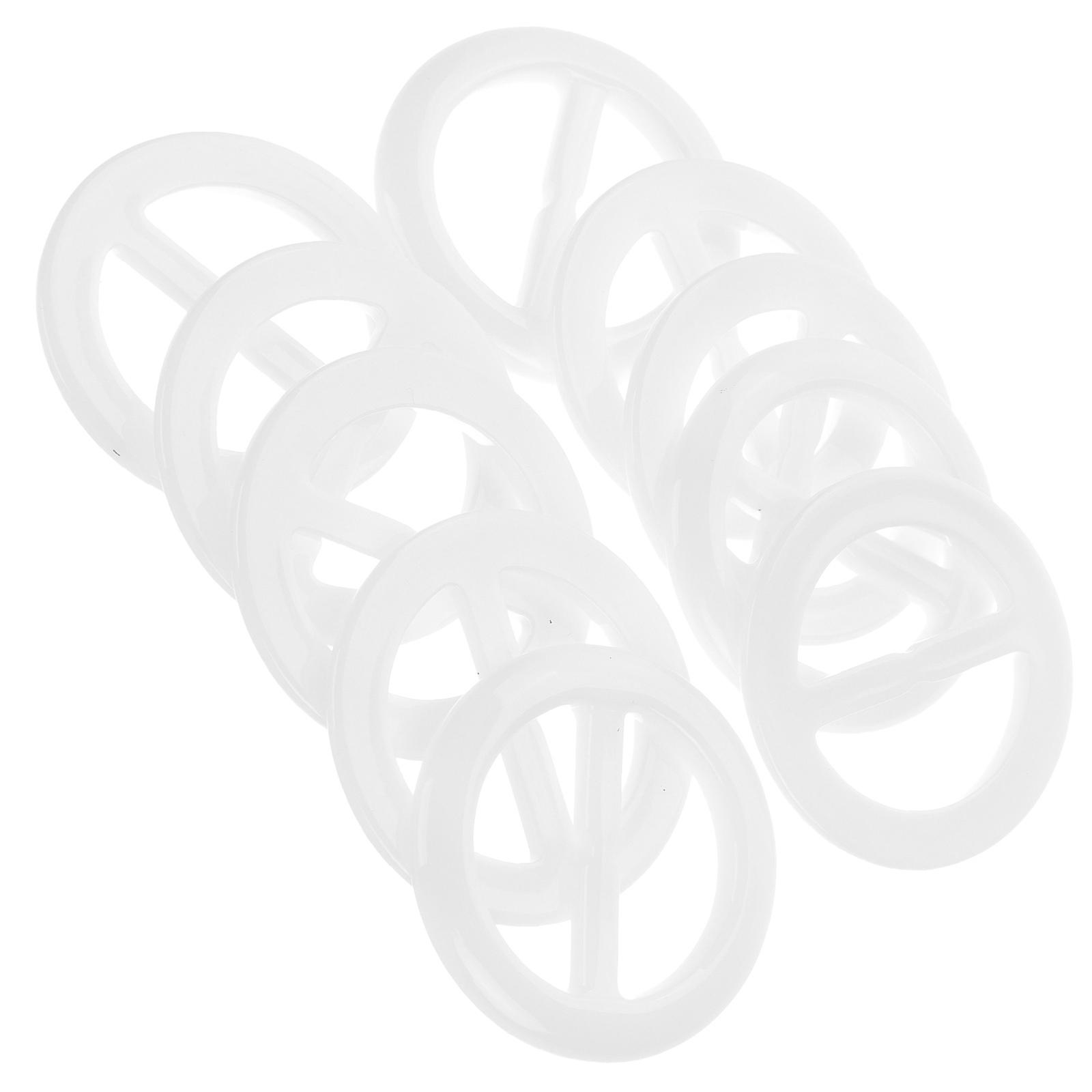 Scarf Buckle Resin Ring for Decor 50Pcs White Smooth Finish Accessory