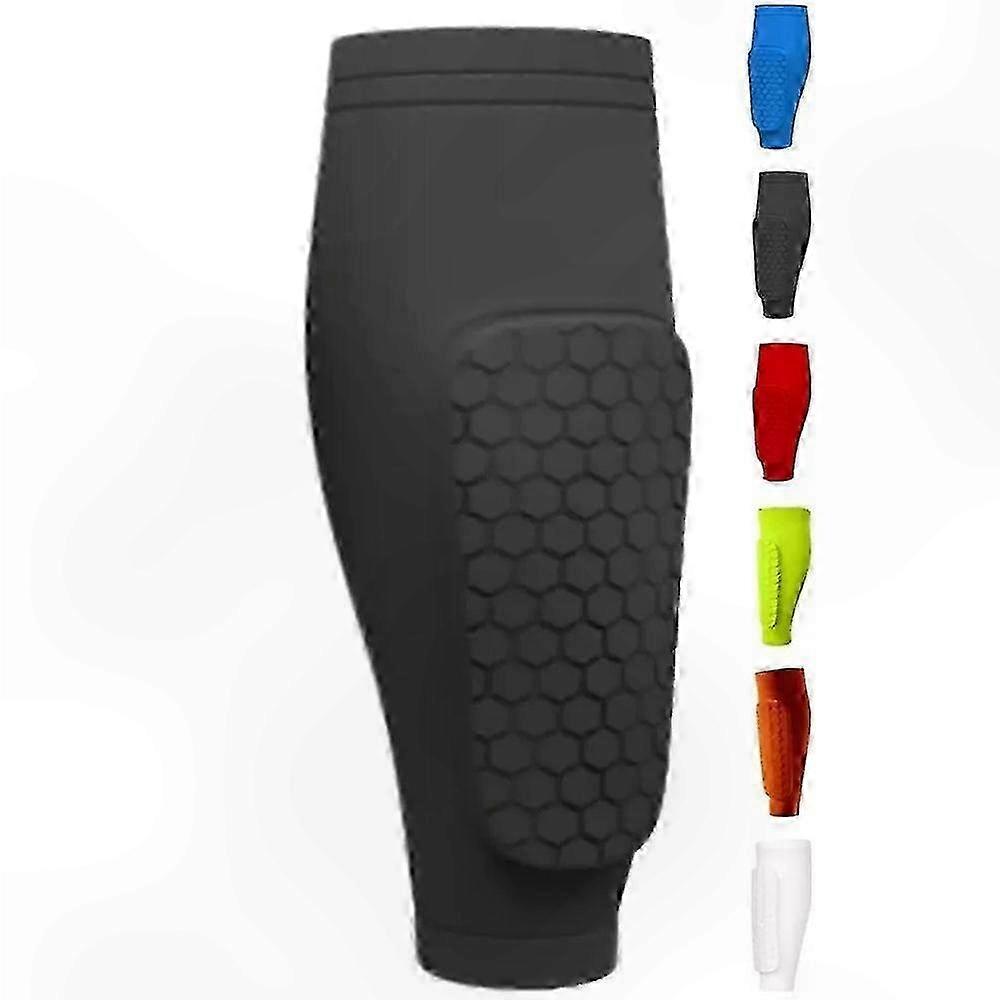 Kids Athletic Shin Guard Compression Sleeve with Honeycomb Padding for Protective Support