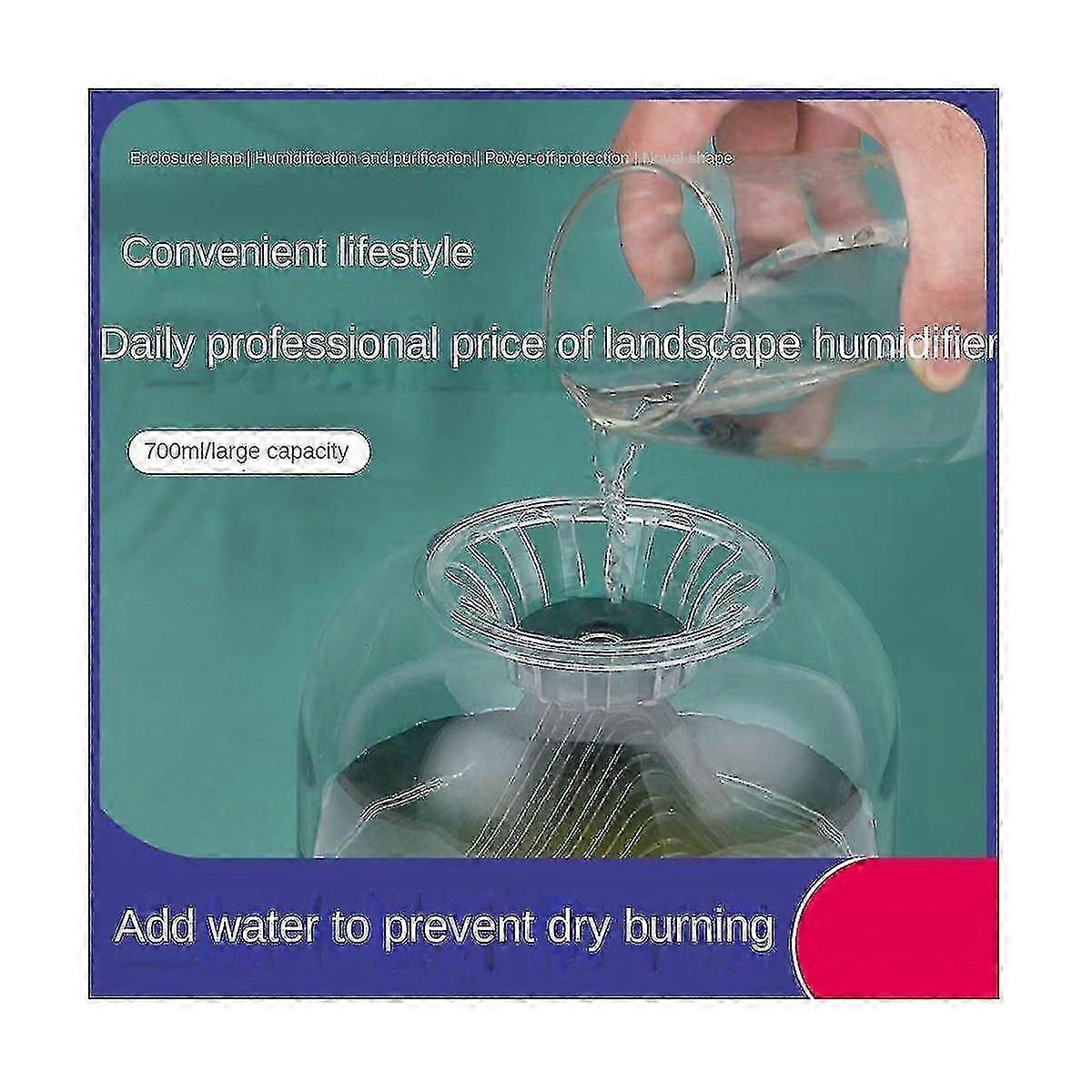 Exquisite 700ml Air Purification Humidifier Rechargeable 1200mah Water Atomizer Diffuser Essential Oil Diffus