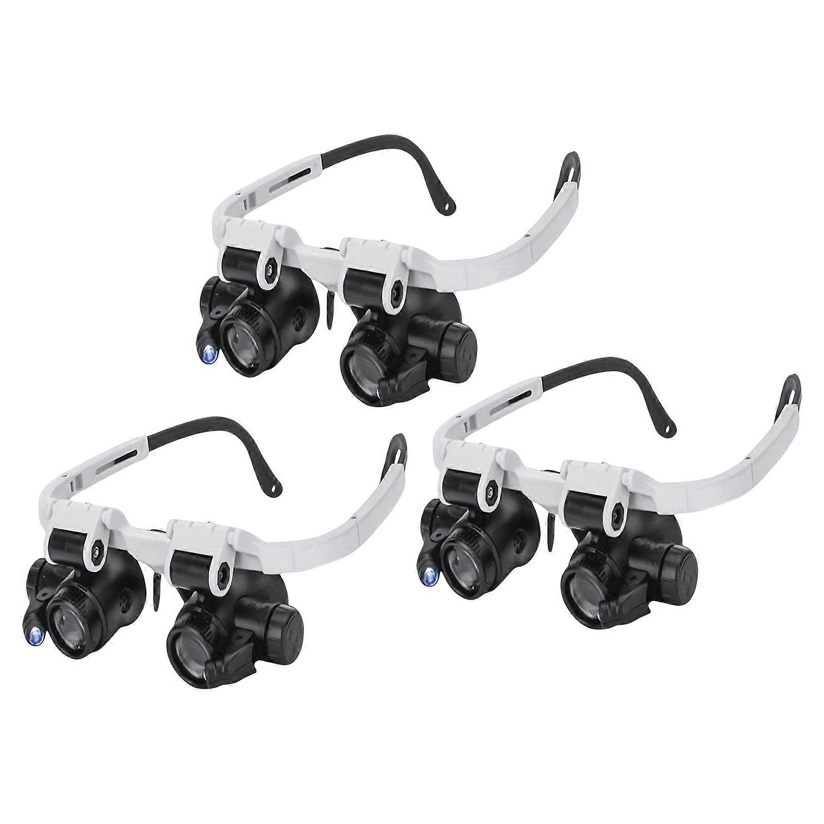 Head Mounted Magnifier With Led Lights Comfortable Easy to Use for Elderly