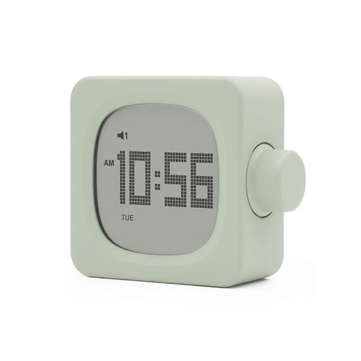  Block Small Alarm Clock Novelty Student Clock Green