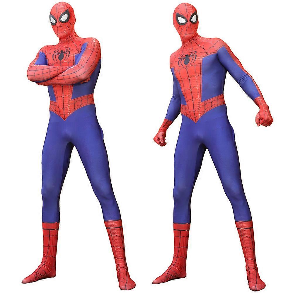 Spiderman Costume Black Red Raimi Tobey Maguire Spider Man Cosplay Superhero Zentai Suit Halloween Costumes Adults Kid Elastic