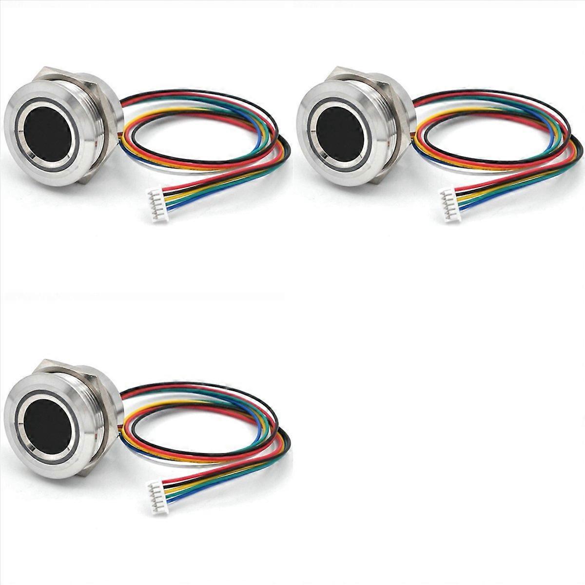 3X R503-5V RGB LED DC5V UART MX1.25-6Pin Waterproof Capacitive Fingerprint Module Sensor Scanner for