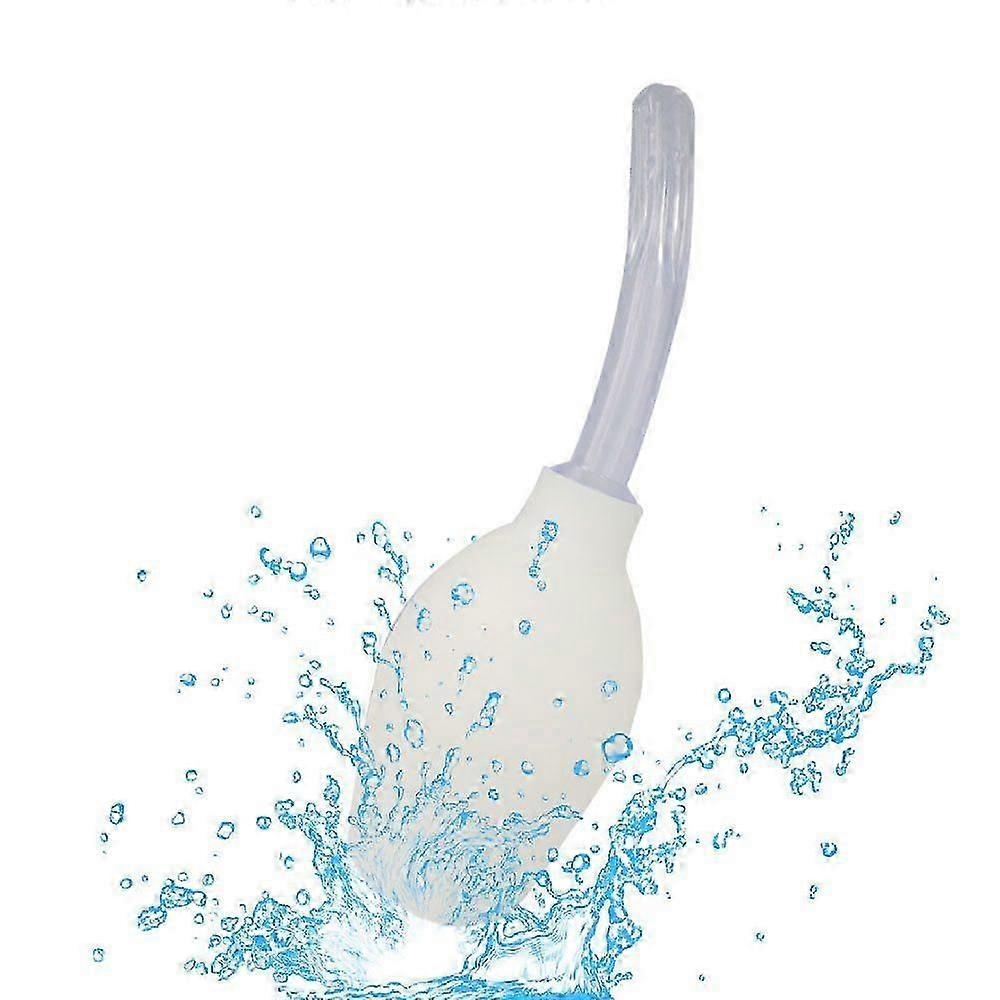 Doccia vaginale con bulbo per clistere per uomini e donne, ugello sottile in silicone riutilizzabile e pulente, gomma sicura e confortevole