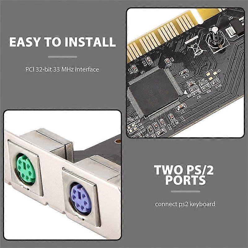 PCI to 2 Ports Ps2 Adapter Card Without USB for Keyboard Adapter Card