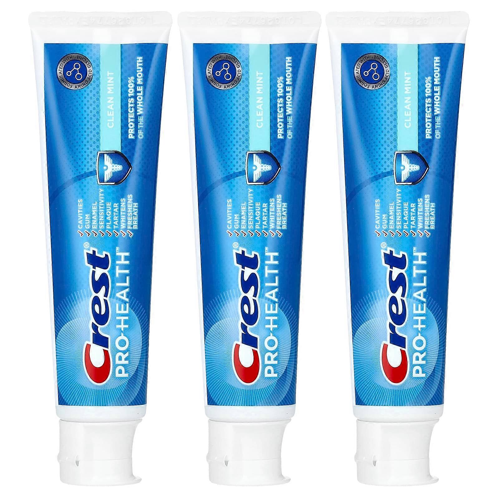 Pro-Health, Fluoride Toothpaste, Clean Mint, 3 Pack, 4.3 oz (121 g) Each