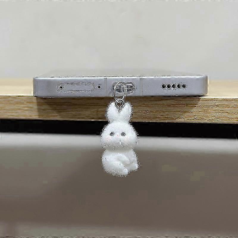 Resin Plush Cat Phone Dust Plug Pendant Soft Rubber Dustproof Plugs For Type-C Universal Phone Accessories 25-26
