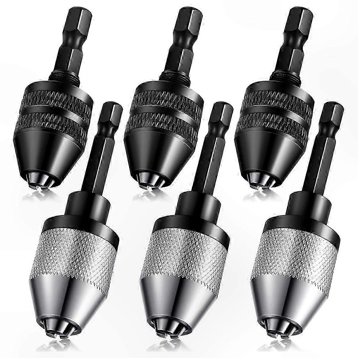Quick-Change Keyless Drill Chuck Adapter 0.3-6.5mm & 0.3-3.6mm for Screwdriver and Drill Bits