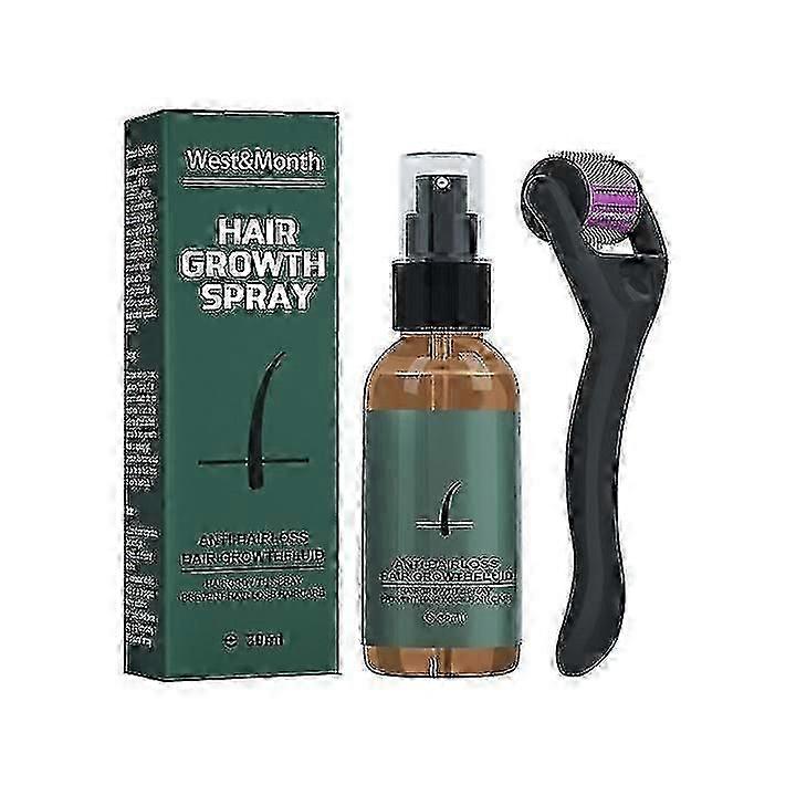 30ml Beard Growth Kit with Roller and Serum Spray for Fuller Beard in UK Men's Routine
