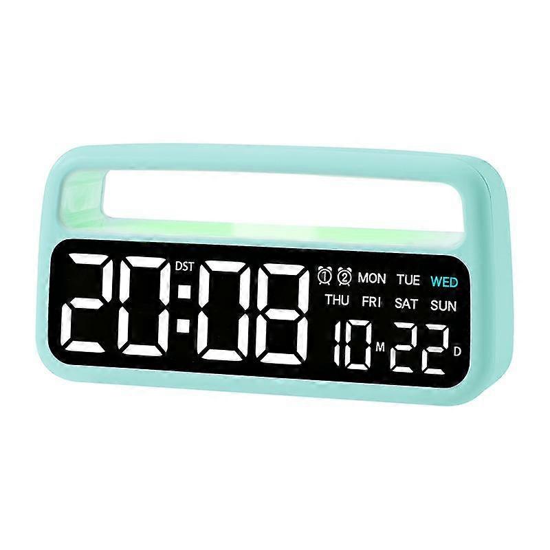 LED Ambient Light Bedside Alarm Clock Home Decor Multi-Function Clock With White Light