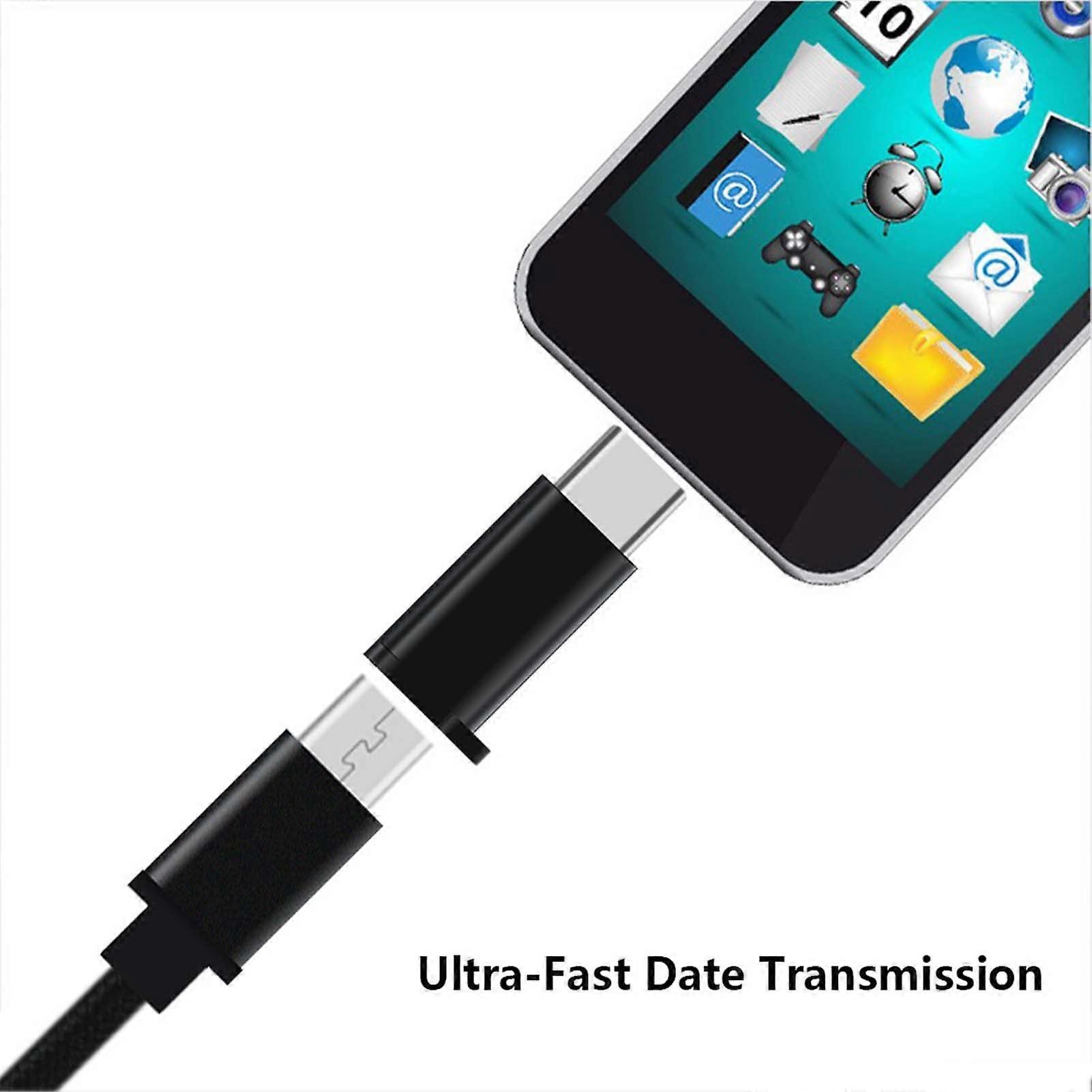 SUSUchens Adapter Easy to Use High Quality Aluminum Alloy Micro USB Adapter Cable Micro USB with Keychain for USB Storage Drive Black