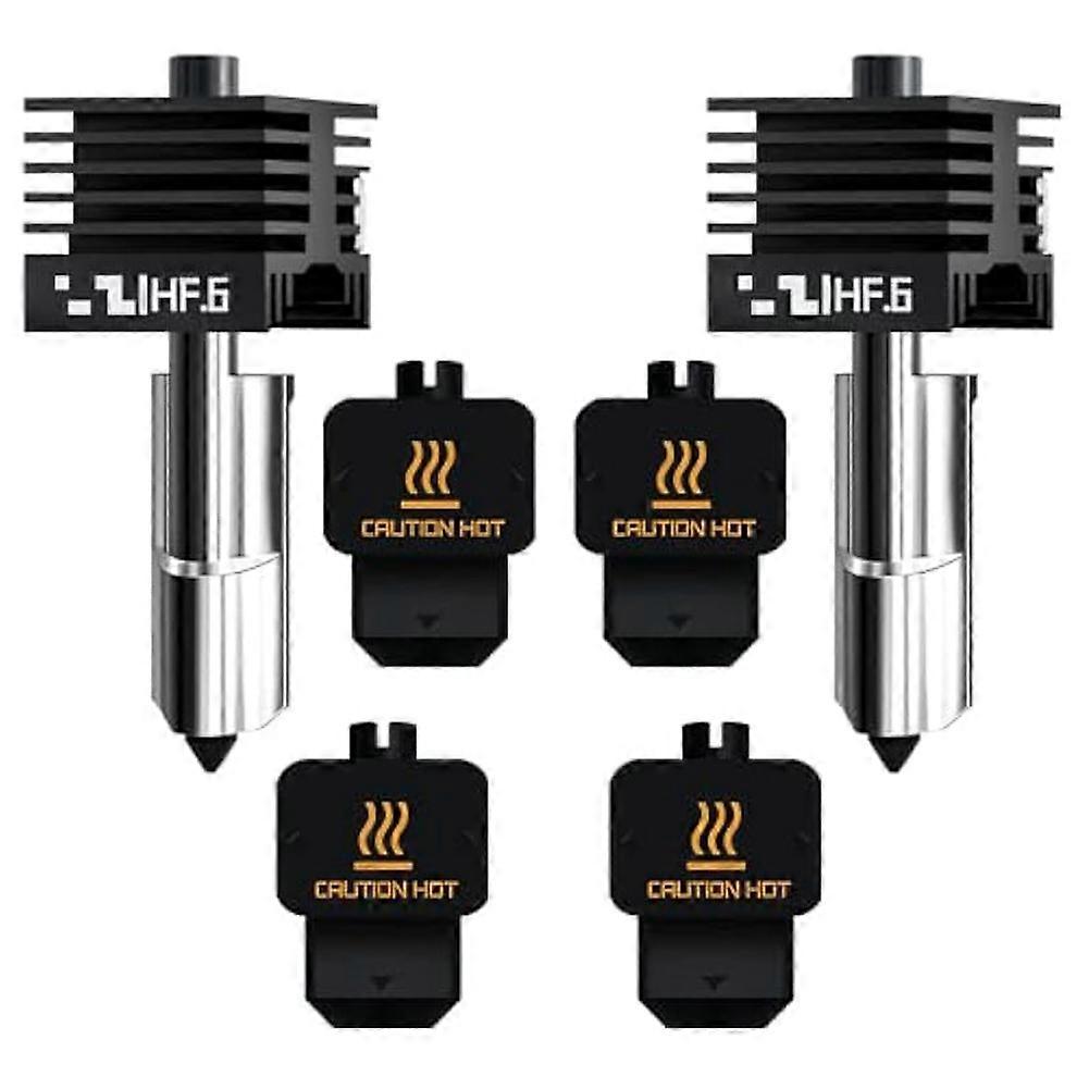 H2D High Flow Hotend 0.6mm Kit 2pcs for Bambu Lab H2D with 2 Silicone Socks Print Head Kit, for Bamboo H2D Series