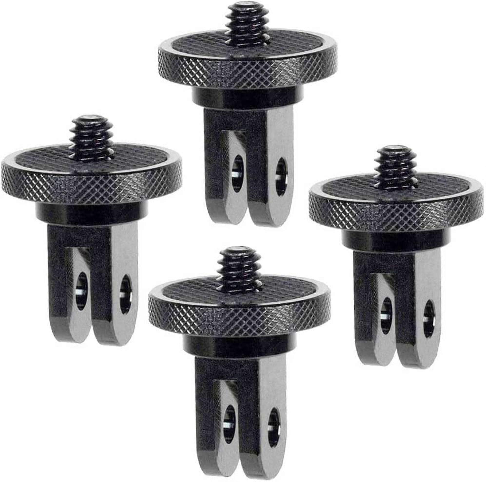 4 PCS Aluminum Camera Tripod Adapter 1/4-20 Conversion Adapter Mount Compatible with Gopro Action Cameras