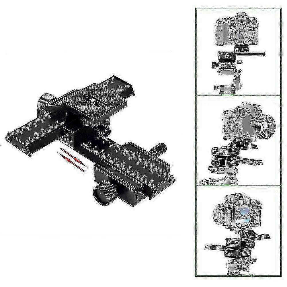 4-Way Macro Focusing Tripod Rail Slider Head for DSLR & Mirrorless Cameras