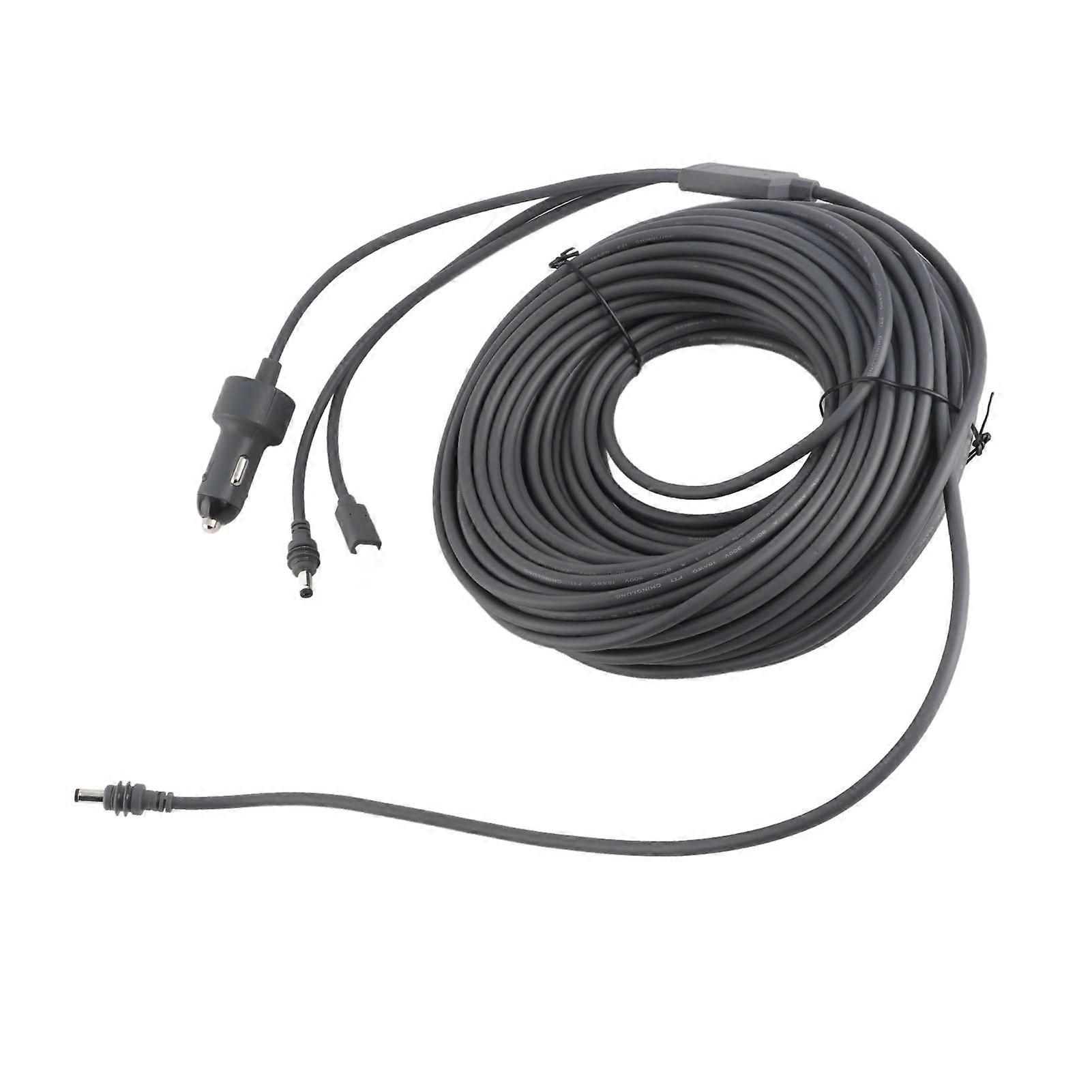 3 in 1 Power Cable DC Male Plug to Type C PD100W Car Charger Adapter Cord for Mini Satellite Device 15 Meter / 49.2ft 