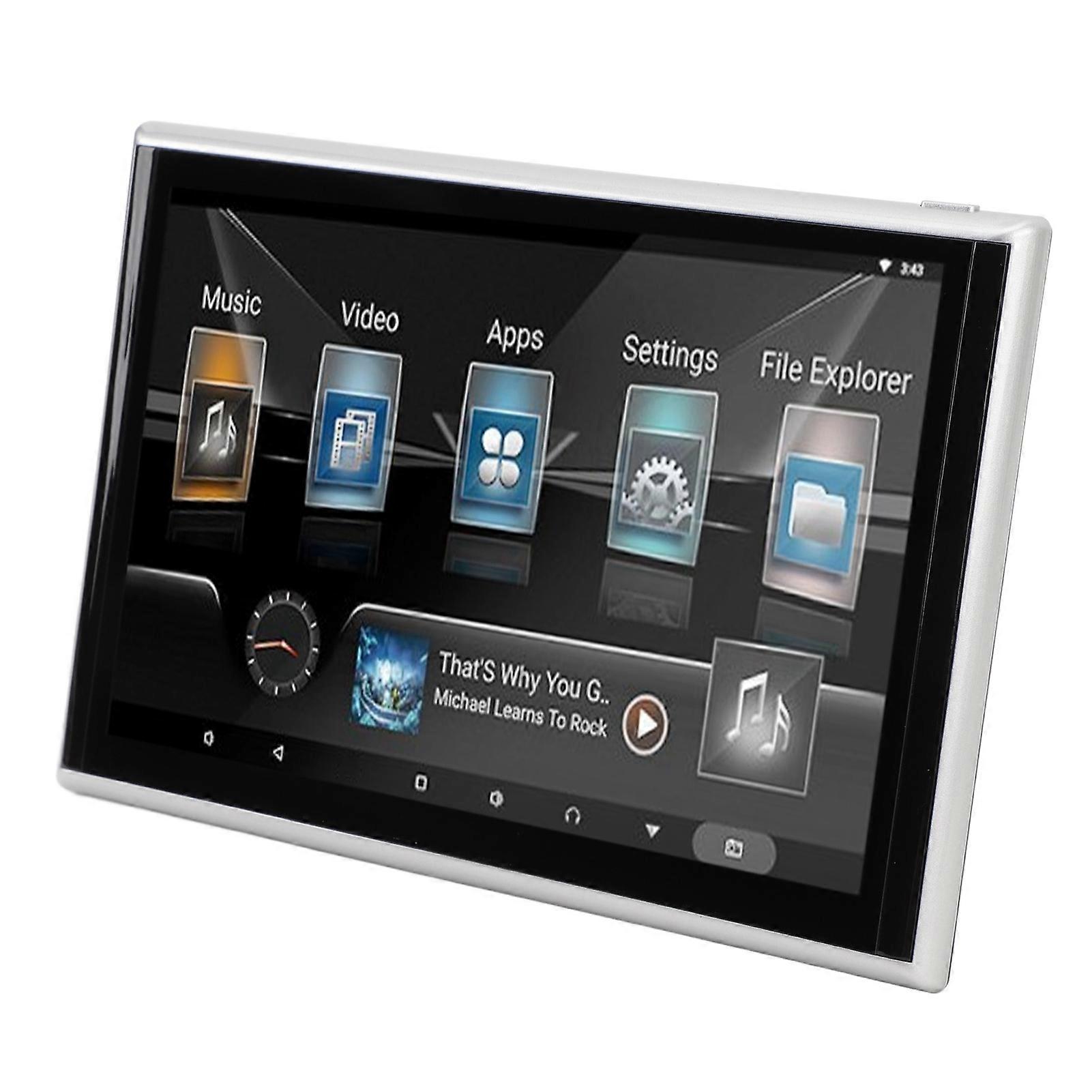 9 Inch Car Headrest TV 4K 1080P HD Touchscreen for Android 11 Rear Seat Entertainment System With AV Input Silver Frame 