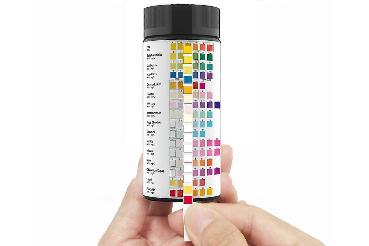 100Pcs 16 in1 Water Test Kit Strips for Tap Pool Spa Hardness