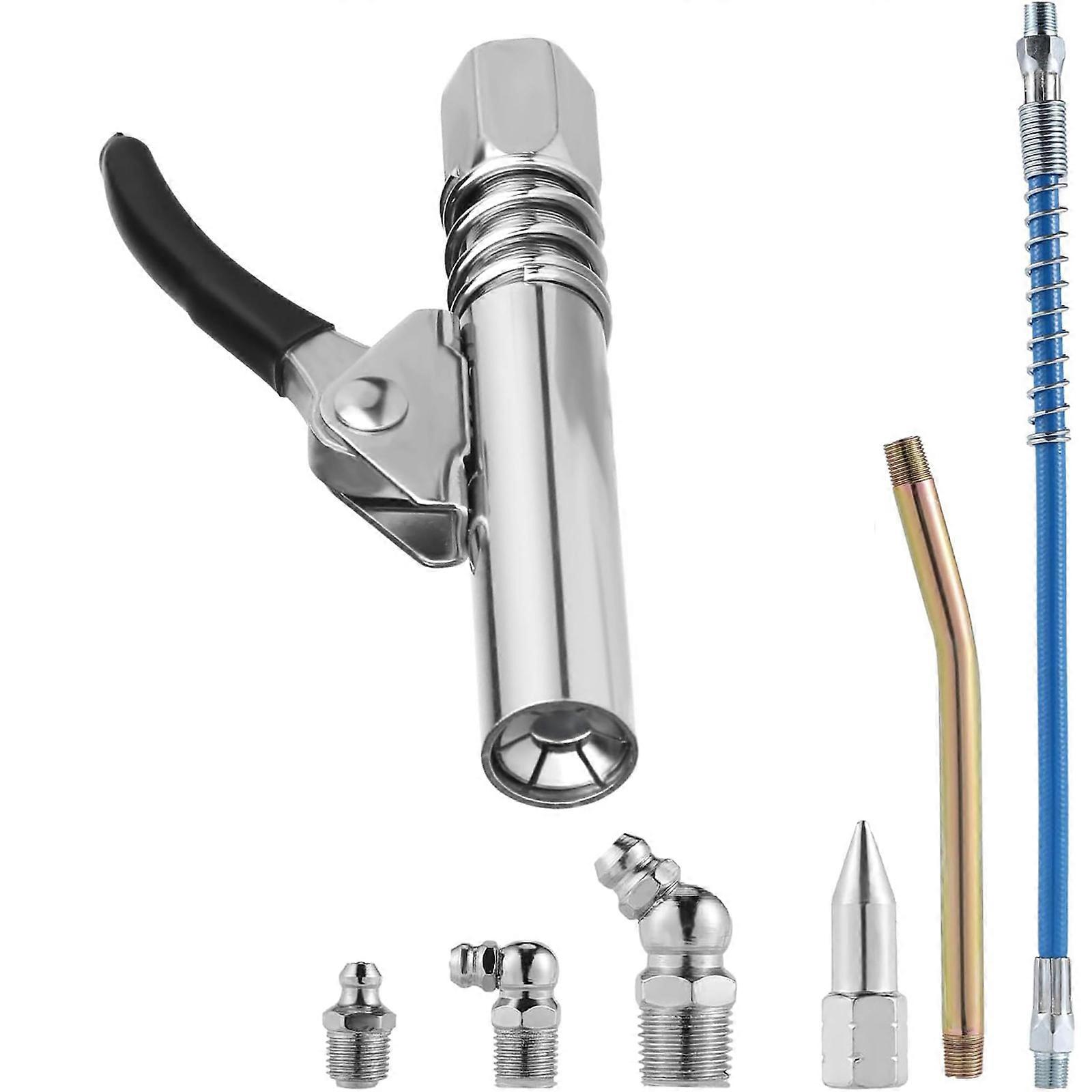 Grease Guns Fittings Coupler 10000PSI Working Pressure with Easy to Lock Handle 1/8" NPT Quick Release Coupler Multicolor