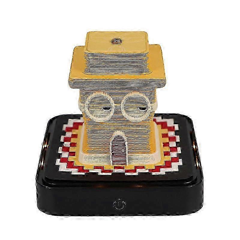 2026 Desk Calendar With LED Light Character's Expression House Shaped Sculpture 3D Tear-away Calendar Paper Carving Notepad Gift