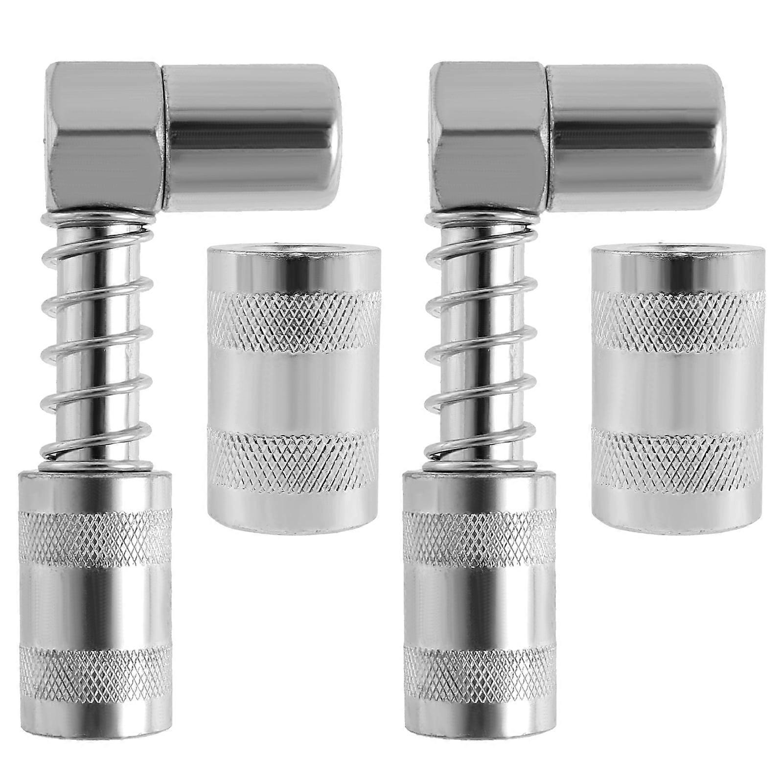 FUYGRCJ 2 Pack Grease Coupler Fitting 90-degree Strong Lock on Grease Couplers Compatible with 1/8" NPT Grease Couplers