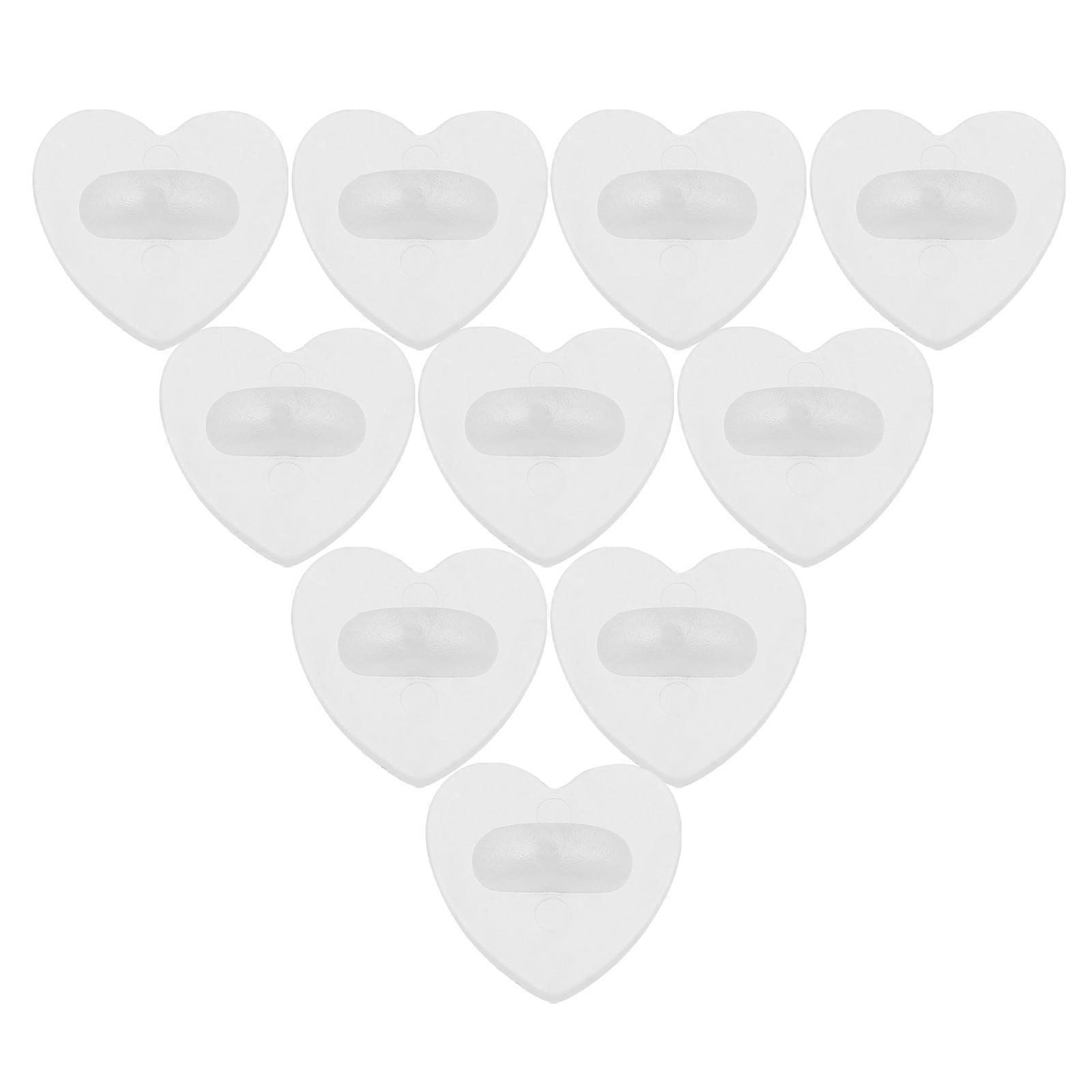 Heart Pin Back Locking Clasp Rubber Pin Backs 50Pcs for Brooch Projects