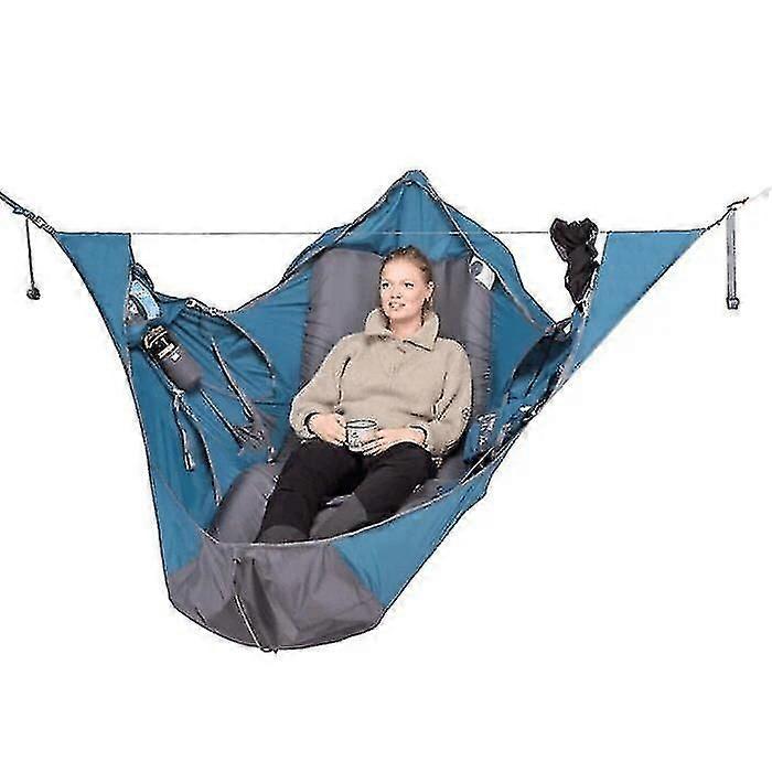 Outdoor Camping Hammock with Mosquito Net, Portable High - Strength Sleeping Swing Bed