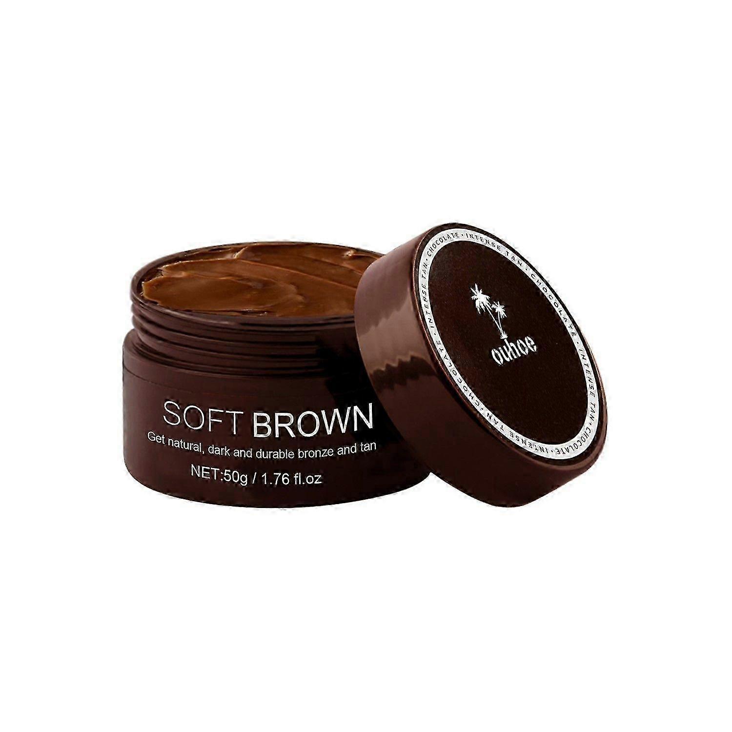 كريم التسمير ، كريم التسمير المعجل ، بني ناعم ، احصل على برونز وتان طبيعي ، داكن ومتين ، ترطيب البشرة ، 50 غرام