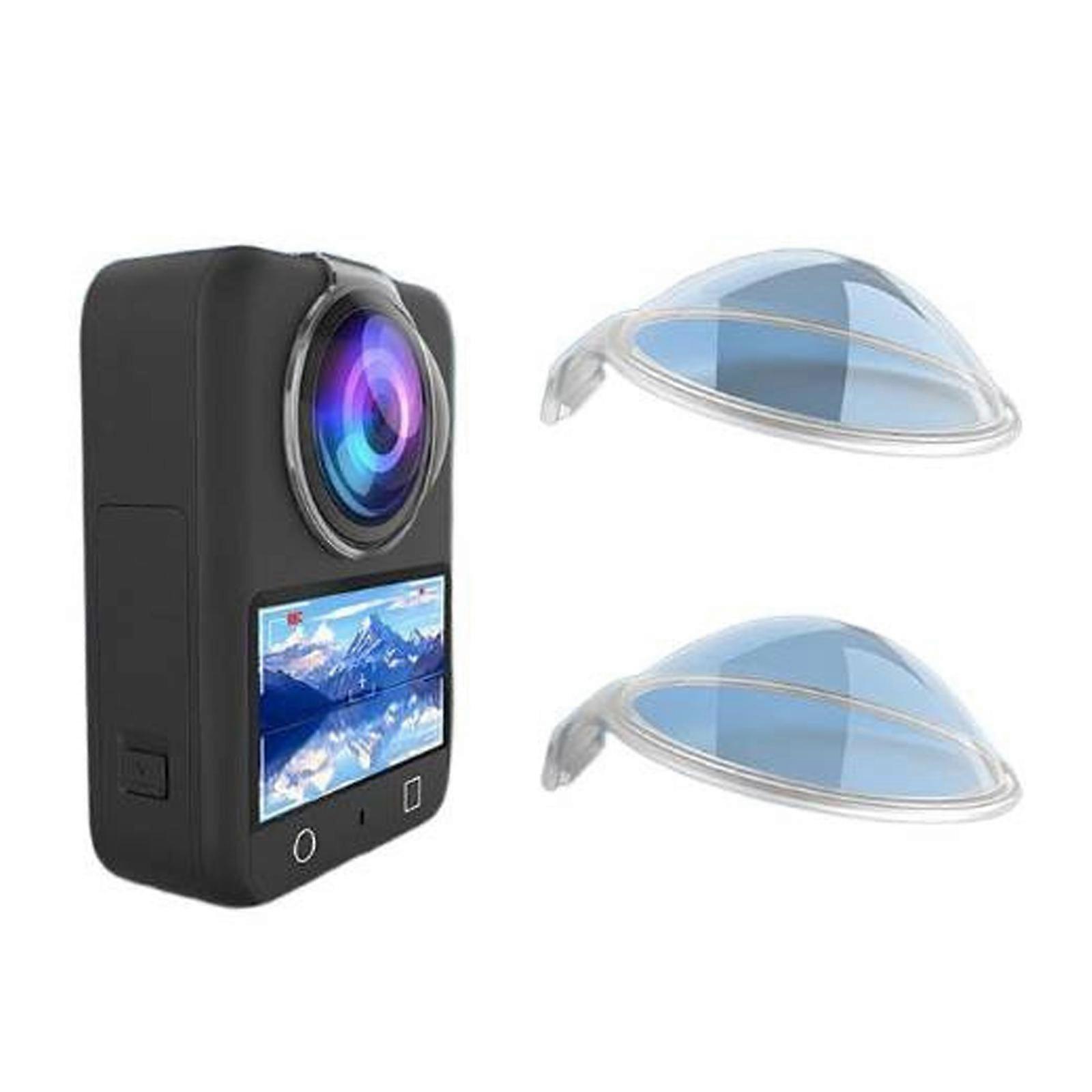 2 Pack Shockproof High Transparency Lens Shell Protector Shield Suitable for 360 Cameras Scratchproof Waterproof Cover Multicolor