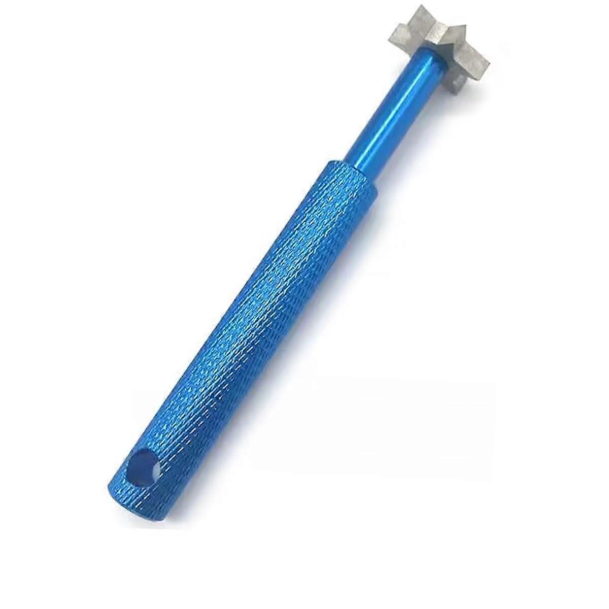 Golf Club Groove Sharpener 6Sided Cleaning Tool for U & V Groove Irons and Wedges (1pcs Blue)