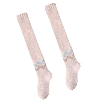 Pregnancy Stockings Elastic Thermal Knee High Maternity Socks Winter Warmth Soft Support For Pregnant Comfort Sleepwear  White One Size