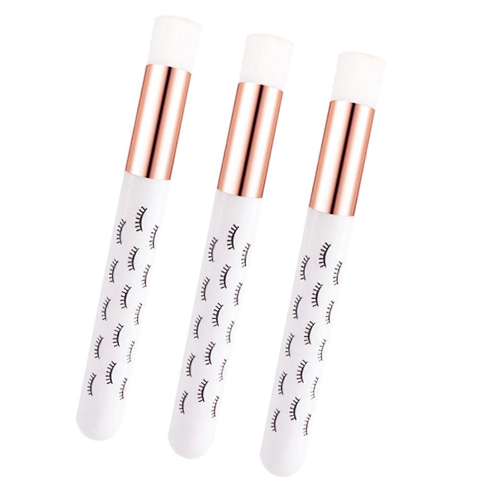 Set Of 3 Detangling Cleansing Brushes For Cosmetics Tools Quick Drying Feature Hypoallergenics Materials  White