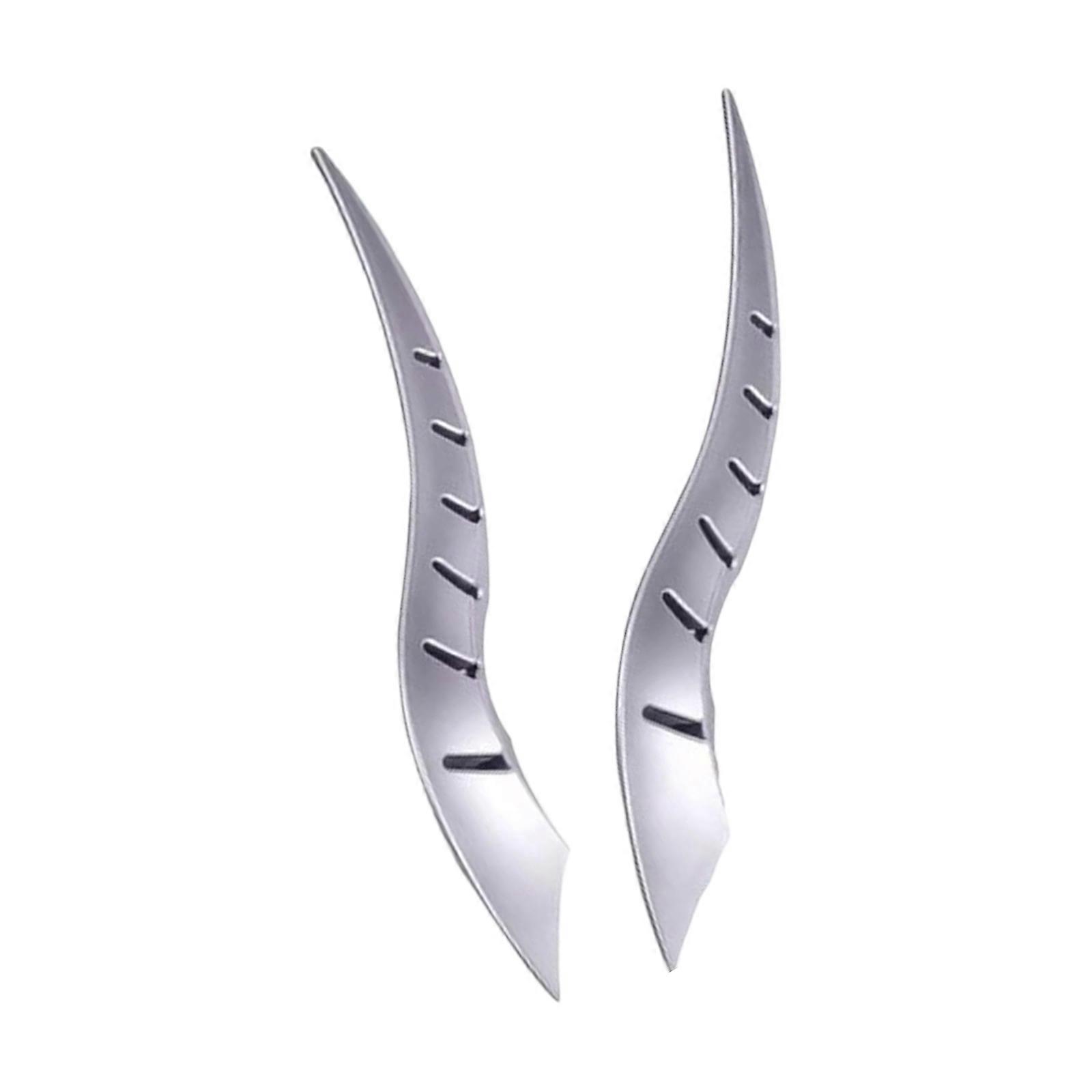 Lightweight Plastic Car Roof Dragon Horn Decoration For Vehicle Customization Easy Snap On Design Scratch Resistant 2pcs Multicolor