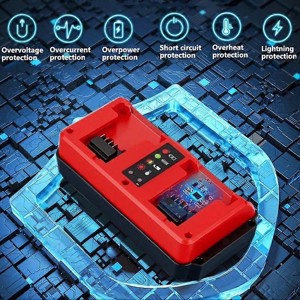 CH07 MWQ Small Dual-Charge Fast Charger for Milwaukee ML Power Tools 14.4-18V Lithium Battery AU Plug