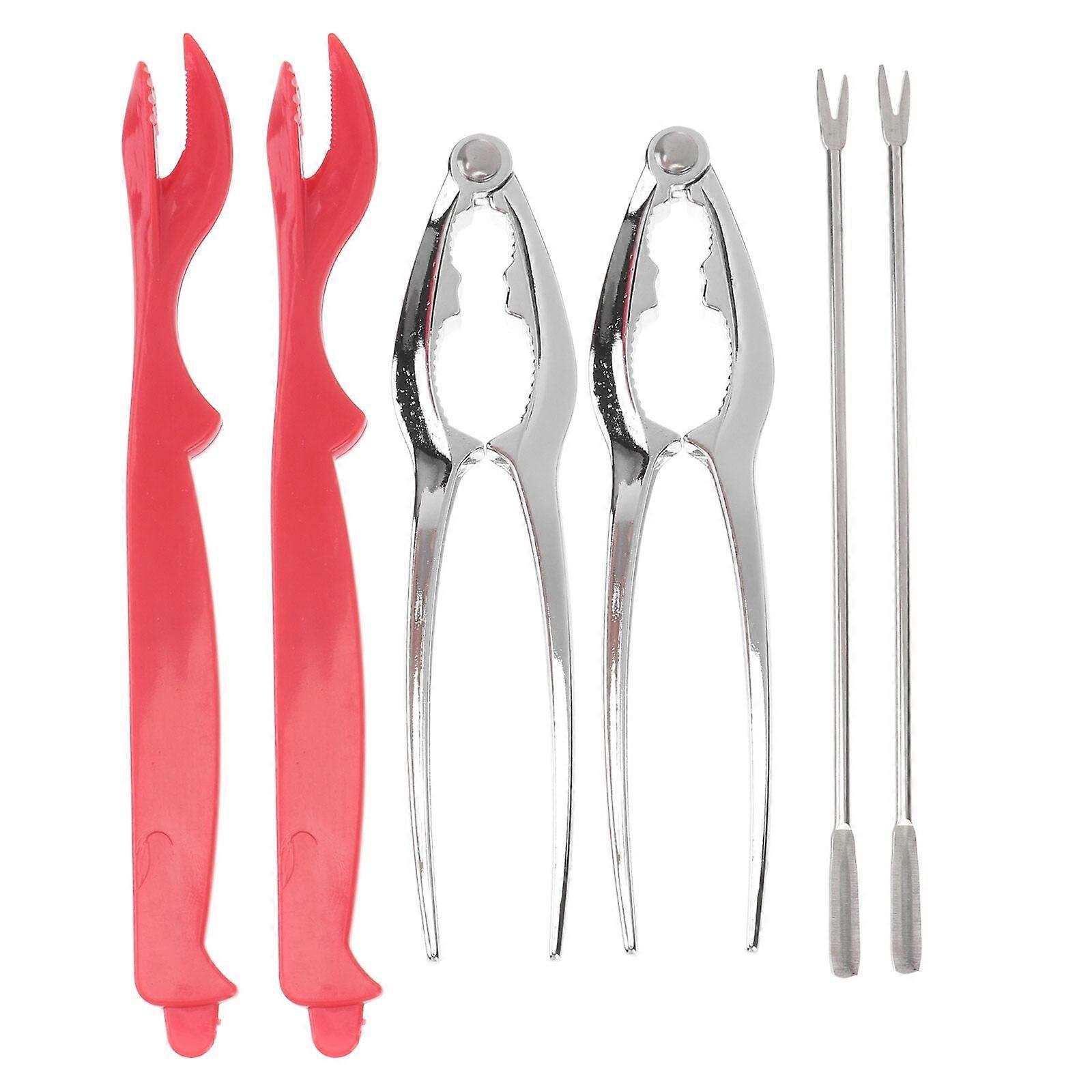 1 Set 8Pcs Crab Crackers Seafood Forks Crab Picks Tool Kit (Assorted Color)