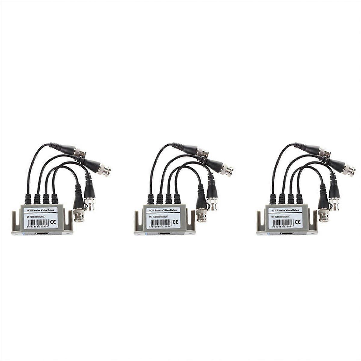 3X 4-Channel Video Balun BNC UTP CAT5 Transmitter for CCTV/ Surveillance Camera Trend