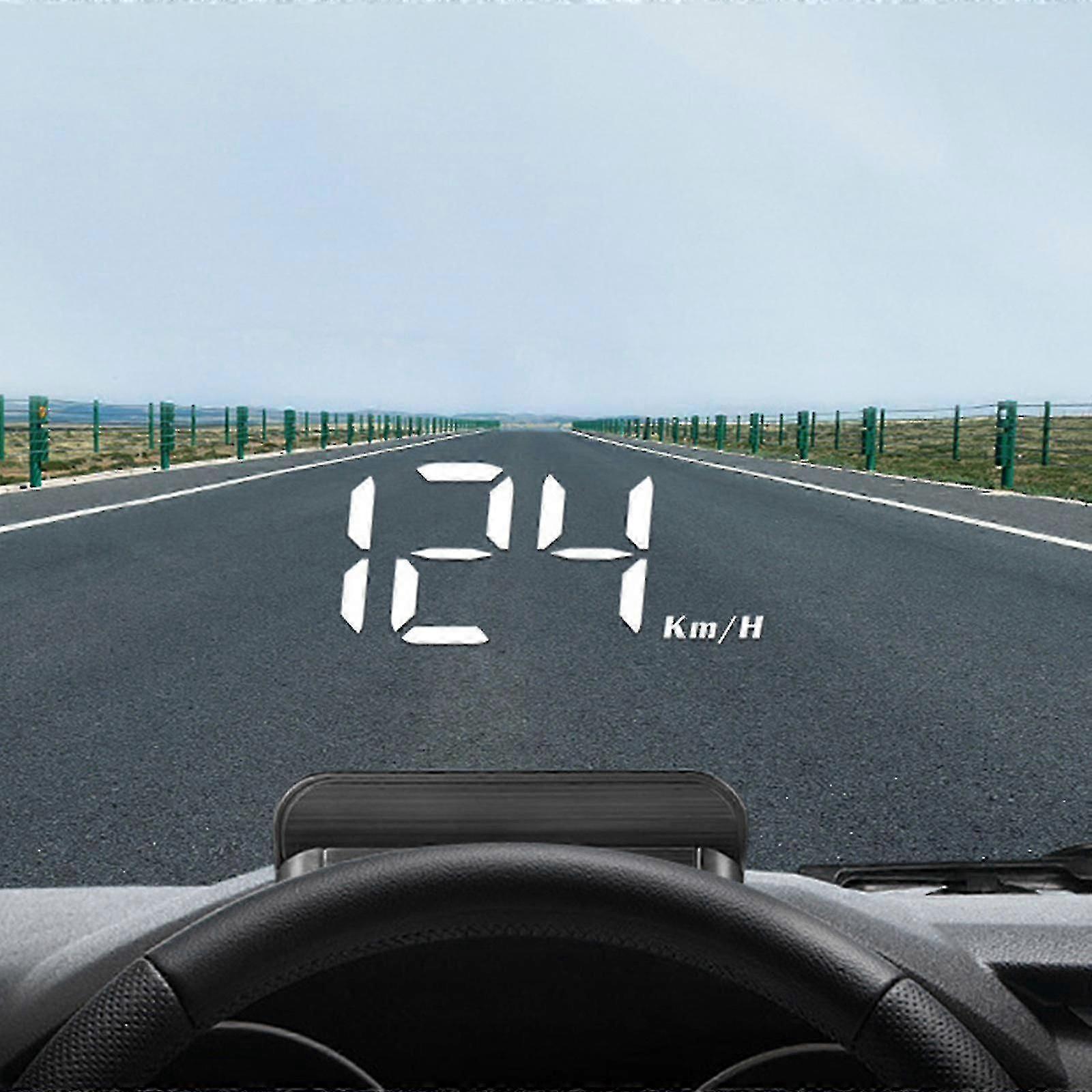 Car Heads Up Display with Speed Tracking and Overspeed Alert for Universal Fit