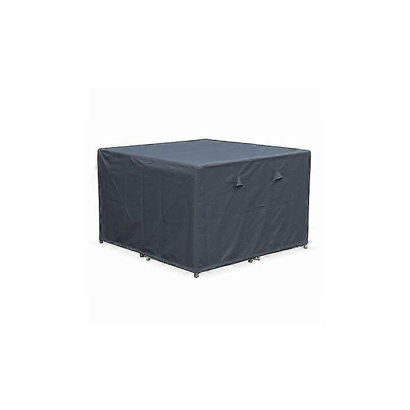 Garden table protective cover 112x112cm square dark grey polyester