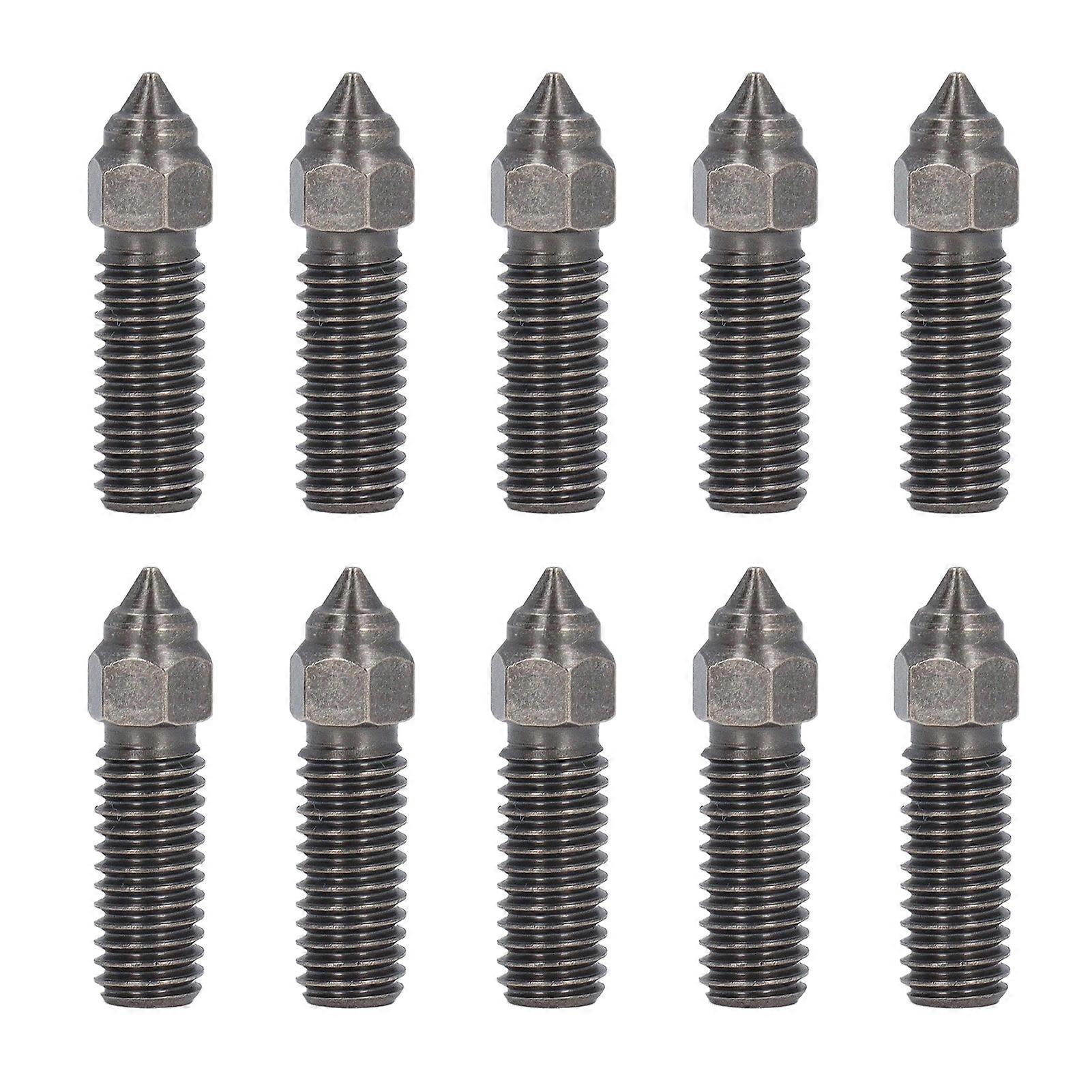 3D Printer Nozzle Kit - 10Pcs Hardened Steel 0.2 0.4 0.6 0.8 1mm for K1 Maximum