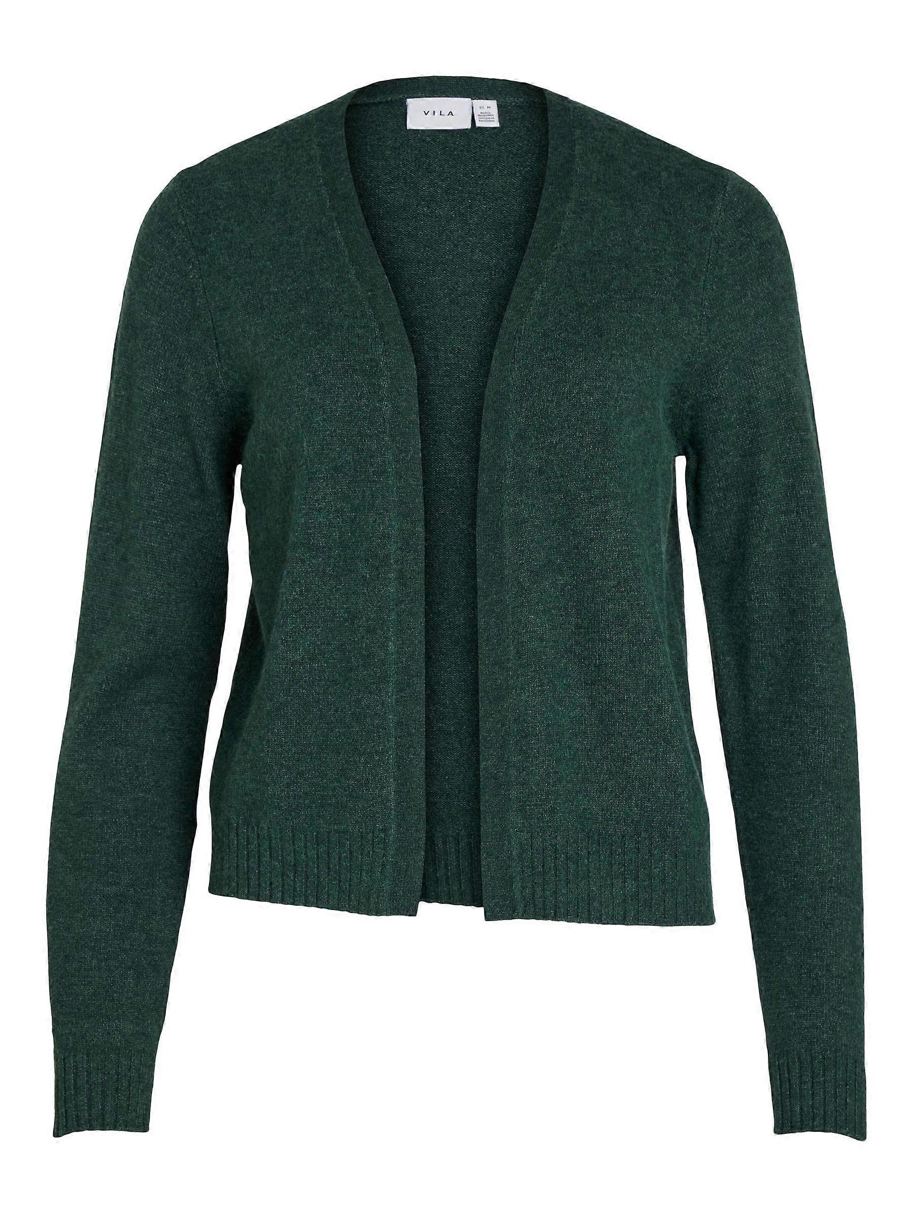 VILA Women's Fine Knit Cardigan Stretch Basic Jacket No Fastening VIRIL