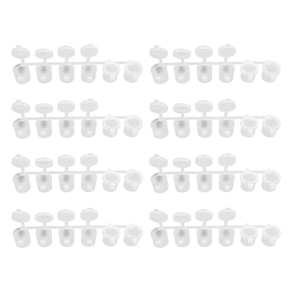 Watercolor Empty Paint Pots Plastic Storage Box for Painting 8Pcs Set